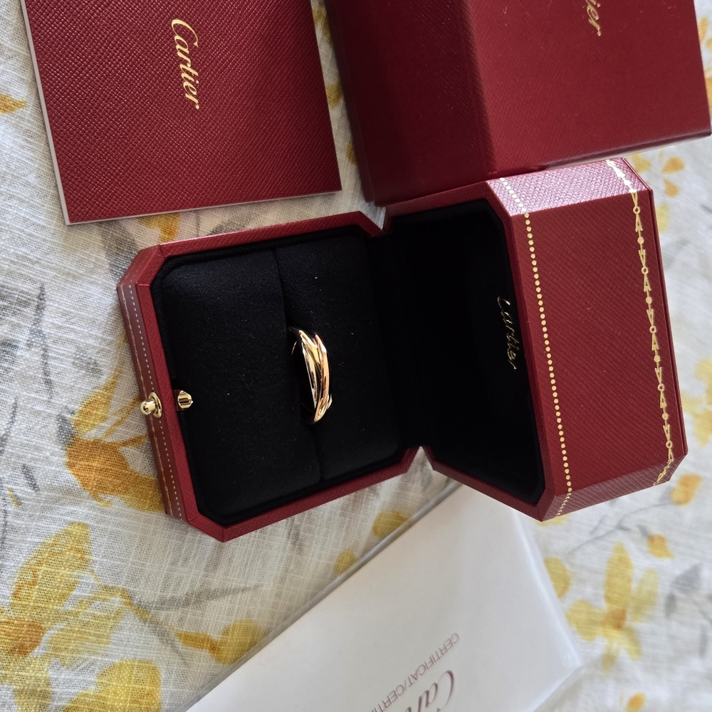 Cartier Trinity Ring Small Model - Size 65, Engra… - image 3